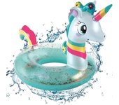 Augro Anillo de natación inflable para niños, anillo de natación inflable, boya de natación inflable, piscina de verano y suministros de playa (mor...