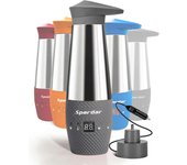 Hervidor de agua para coche de 12 V, hervidor de agua portátil para coche con control de temperatura, ebullición rápida, apagado automático, a prue...