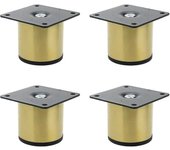 4 Paquete de patas de sofá de acero inoxidable patas, 5cm / 2 "patas de oro, para el gabinete de TV Gabinete Patas de mesa