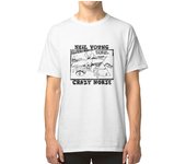 RockShark Neil Young Crazy Horse Zuma Folk Rock Retro Super CooL Camiseta vintage Blanco M