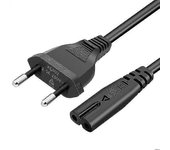Cable de alimentación de 1,5 m Enchufe de la UE C7 Bipolar 2 Cable para Ps5 / PS4 / PS3 / Xbox Series X / S - Negro Mejor regalo