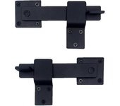 1 PC Heavy Duty 5.5 "Forjado Puerta Pestillo, Metal Sólido Flip Pestch Lock para madera Barn Door / cercas Agregar más seguridad y privacidad (negro)