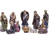Conjunto De Escena De La Natividad De 11 Figuras De Resina Miniatura Adornos De Pesebre Religioso Escenas De Mesa De Navidad Para Repisa Religiosa ...
