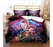 Yt400 Stranger Things Funda de almohada impresa digitalmente Funda de almohada BeddinStranger Things ropa de cama de tres piezas impresa en 3D, lig...