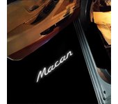 Proyector láser LED de 2 piezas para Macan 95b 2014-2020 Luces de puerta de coche Lámparas de señal Lámpara de bienvenida Lámpara de marcador fanta...