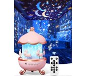 Kensty Proyector de estrellas Luz nocturna para niños,Máquina de ruido blanco Proyector de luz nocturna para bebés,Temporizador Luces sensoriales r...