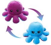 Unbrand 20cm 30cm 40cm Pulpo Gigante Reversible Animal de peluche Reversible Pulpo Feliz Triste Peluche js Púrpura azul