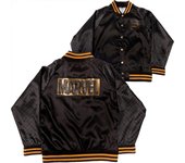 Chaqueta bomber de satén Marvel 85th Anniversary Golden Logo de Loungefly Varios colores Medium