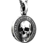 Memento Mori Collar Carpe Diem Colgante 3d Collar Calavera para Hombres, Mori 400 Cumpleaños Especial Collar Conmemorativo