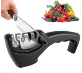 Afilador de cuchillos manual, afilador de cuchillos profesional compatible grueso y fino regalo