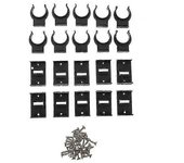 10 juegos de abrazaderas de base de placa de patada de cocina gabinete con tornillos abrazaderas de placa de patada