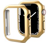 Estuche de reloj de 2 piezas para Apple Watch Series 8/7, marco de cubierta de galvanoplastia-para Apple Watch Series 8/7 41 mm Oro Style B Apple W...