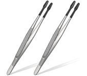 2 Piezas De Pinzas De Punta De Goma Pinzas De Silicona De Pvc Pinzas Artesanales De Hobby Industrial De Laboratorio-YNP