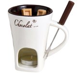 Juego de tazas de fondue Chocolate Queso Leche Crema de Hacer Juego de Hacer Vaso para hornear Meltor de mantequilla individual Candelabro W Blanco