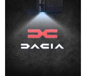 Para el emblema de DC Dacia Lodgy 2 mcv Sandero Duster luz de puerta de coche lámpara de bienvenida proyector láser inalámbrico decoración automáti...