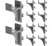 unbrand 10 piezas de clip de estante para congelador Refrigerador Congelador Clips de soporte de estante de plástico Abrazadera de estante para con...