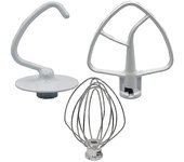 El kit de batidora para ksm150 incluye un batidor de alambre de masa y un batidor plano recubierto, 3 piezas de reparación de batidoras de pie Y Wh...