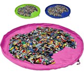 Mintian Bolsa de almacenamiento de juguetes | Organizador plegable de juguetes de almacenamiento para niños | Alfombra de juego con bolsa con cordó...