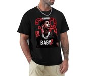 YoungBoy Never Broke Again Camiseta Oficial Hombre Camisas de Algodón Camiseta de Manga Corta para Hombre Camiseta Negra de Alto Peso Medio