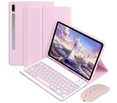 Estuche protector para tableta de la serie Tab S9 con teclado y ratones Teclas ABS 80 días en espera 60 horas Rosa B- With Keyboard - Mouse