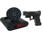 Reloj despertador Target Wake UP Reloj despertador Shooting Target Digital Alarm Clock Novedad Negro