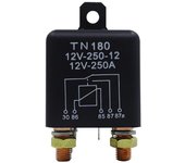 Relé de coche 12V 250A tipo continuo Terminal de interruptor de control de batería de alta potencia Automo negro