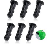 3 pares de pasadores de bisagra de tapa de cubo de basura con ruedas, plástico negro de 67 mm x 31 mm apto para contenedores de basura domésticos c...