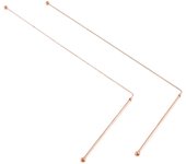 Varillas de radiestesia de cobre - 99.9% Cobre puro 2pcs Varillas de adivinación Energía Agua Detector de brujas