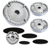 Tapa de la estufa del juego de sombrero de cocina mejorada, tapa de corona de la placa de gas del horno, la tapa de gas se adapta a la mayoría de l...