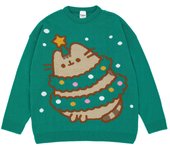 Vanilla Underground Pusheen Jersey de Navidad para mujer Árbol de Navidad verde Large