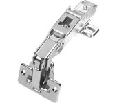 Blum 71T6550 Bisagra superpuesta de resorte gran angular de 170° y placa de montaje 173L6100 (paquete de 2)