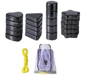 Juego de mesa de ajedrez juego de damas educativo lógico interactivo juego de mesa de ajedrez para reuniones de camping en interiores Negro 16x11x3cm