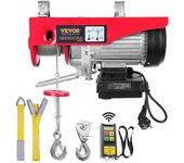 Vevor Polipasto eléctrico, capacidad de elevación de 2200 libras, cabrestante eléctrico de alambre de acero de 1600 W y 220 V con control remoto in...