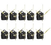 10pcs DIY Movimiento silencioso Manos de husillo Reloj de cuarzo de pared Mecanismo de movimiento Herramientas de reparación Parte Cloc