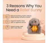 Conejito Respirando Bebé Conejito Relajante Muñeco de Peluche Juguete Bebé Niños Música Relajante Compañeros Durmientes Sonido 1Pcs Como se muestra
