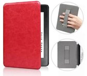 Funda delgada para funda de PU premium Kindle Paperwhite (12.ª generación) 2024 rojo