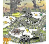 240 Pcs Dinosaur Toys, Dinosaur Toys Race Track Playset para niños y niñas Regalos de Navidad