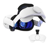 Tsv Diadema ajustable para Oculus/meta Quest 2 Vr Auriculares, Vr Diadema para Oculus Quest 2, Vr Game Support and Comfort, Blanco