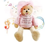 Osito de peluche musical con perlas canta que es para lo que están los amigos Sacudida interactiva de animales de peluche