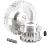 2Pcs Metal Síncrono Polea Engranaje Motor Correa Engranaje Rueda Motriz Engranaje S CJ0618 Mini Engranajes de Torno, Met plata