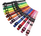 14 Pcs Soft Nylon Puppy Whelping Id Collars - Collares de arena de ruptura ajustables Bandas de identificación de perros bebés Criadores compatible...