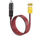 Cable de carga del encendedor XT90 conector hembra para el enchufe macho del encendedor de cigarros del coche para la energía del generador solar C...
