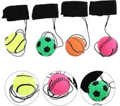 Pelota de juguete Muñeca de retorno Bola de pulsera Bola de pulsera Pelota fluorescente de elástica con correa de muñeca y cuerda Bolas hinchables ...