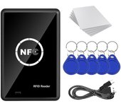 Copiadora RFID NFC Duplicadora 13.56KHz Llavero NFC Lector de tarjetas inteligentes Escritor 13.56MHz Programa encriptado Como se muestra