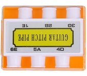 Afinador de guitarra Tono Afinador de plástico Tubo de tono Guitarra Pitch Pipe Pieza de repuesto Blanco 6.4x4.9cm