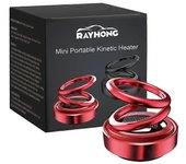 NUEVO Mini Calentador Cinético Portátil Auto GiratorioMini Anillo Solar Doble negro