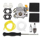 Carburador 308054012 con filtro de aire Set para 25cc 26cc 30cc 46cc Homelite Hedge Trimmer Zama C1u-h Negro