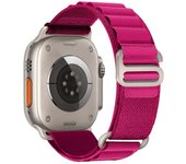 SML Lazo alpino para Apple watch Ultra band 49mm 44mm 45mm 40mm 41mm 42mm Brazalete de nylon correa iwatch series 8 9 7 SE 6 5 3 2 correa #6 Rosa r...