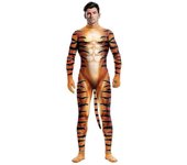 Mono impreso en 3D de tigre para hombres adulto Disfraz de Halloween de Cosplay de animales Disfraz de carnaval L