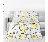 v1329 Mantas Pompompurin Mantas japonesas Linda manta kawaii para el sofá de casa mantas de alfombra de cama cálida jju1329 100x125cm 50x40in